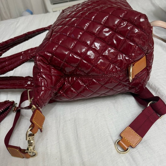 MZ Wallace Medium Sutton Deluxe Red Quilted Bag - Picture 5 of 13